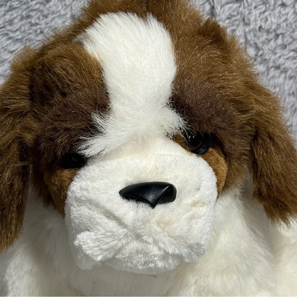 Kids of America St. Bernard Dog Plush Stuffed Animal Brown White Floppy Ears 12”